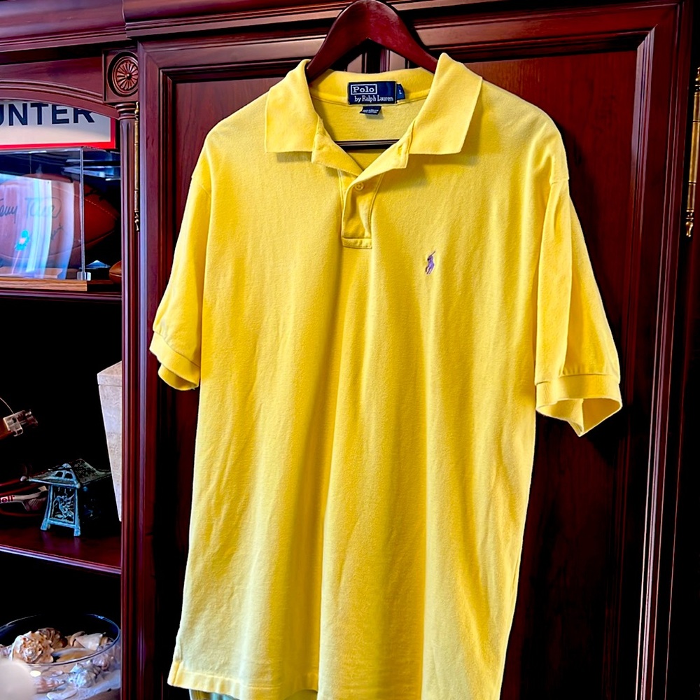 Classic Polo by Ralph Lauren Men's Vibrant Yellow Golf Polo All Cotton!